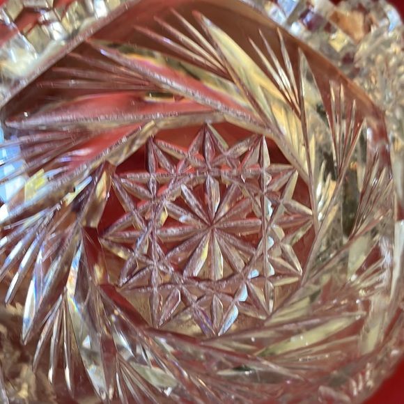 Vintage cut crystal pinwheel pattern bowl - Picture 6 of 10